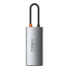 USB-хаб Baseus 4in1 Metal Gleam 4-Port Type-C HUB Adapter Type-C to USB3.0*1, USB2.0*1, Type-C(PD)*1, 4KHDMI Серый