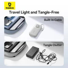 УМБ Baseus Free2Pull with Retractable Cable 20000mAh 65W с технологией QC3.0+PD3.0 и Type-C кабелем 60W Серый
