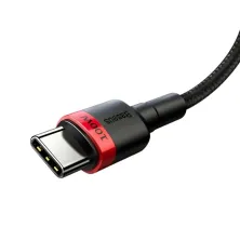 Кабель Baseus Cafule Flash Charging Data Line Cable Type-C to Type-C PD 2.0 QC 3.0 100W 20V 5A 2m Чорно-Червоний