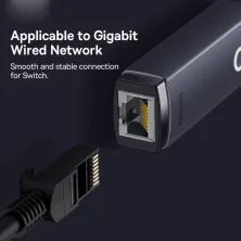 USB Переходник Baseus Lite Series Ethernet 1000 Mbps Type-A to RJ45 Серый