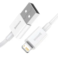 Кабель Baseus Superior Series Fast Charging Data Cable USB to Lightning 2.4A 1m Білий