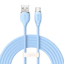 Кабель Baseus Jelly Liquid Silica Gel Series Fast Charging Data Cable USB to Type-C 100W 20V 5A 2m Синій