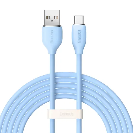 Кабель Baseus Jelly Liquid Silica Gel Series Fast Charging Data Cable USB to Type-C 100W 20V 5A 2m Синий