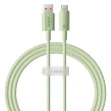 Кабель Baseus Habitat Series Fast Charging Data Cable USB to Type-C 100W 20V 5A 1m Салатовий