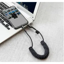 Кабель Baseus Fish Eye Spring Data Cable USB to Lightning 2A 1m Чорний