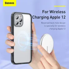Чохол бампер Baseus Camera Lens Protector Frame Case для Iphone 12 Pro Max 6.7" Чорний