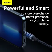 Кабель Baseus Explorer Series Auto Power-Off Fast Charging Data Cable Type-C to Lightning PD 20W 2m Синій
