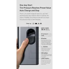 Компресор універсальний Baseus Energy Source Inflator Pump акумуляторний 7500mAh Сірий