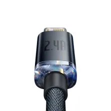 Кабель Baseus Crystal Shine Series USB to Lightning 2.4A 2m Чорний