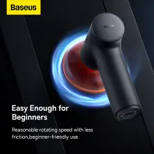 Аккумуляторная полировальная машинка для автомобиля Baseus NeoPower Wireless Mini Car Waxer Lite 30 Вт 30 минут 2 насадки Черный