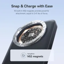 УМБ Baseus EnerFill FM11 Qi Magnetic 10000mAh 30W с функцией MagSafe и Qi 15W и встроенным кабелем Type-C 30W Черный