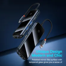 USB-хаб Baseus 6in1 AcmeJoy 6-Port Type-C HUB Adapter Type-C to USB3.0*2, USB2.0*1, Type-C*1, 4KHDMI, RJ45 Сірий
