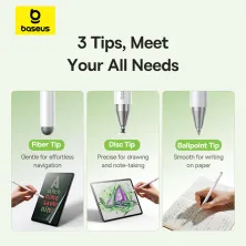 Стілус Baseus Smooth Writing 3 3-in-1 Passive Stylus Magnetic Version Білий