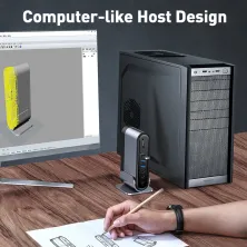 USB-хаб Baseus 16in1 Working Station Multifunctional HUB Adapter Type-C to USB3.0*3, USB2.0*2, SD, microSD, Type-C*2, 4KHDMI, VGA, AUX, RG45 Сірий