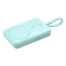 УМБ Baseus Magnetic Mini Wireless Fast Charge 10000mAh 30W 3A QC3.0+PD3.0 з функцією MagSafe та Qi 15W і Type-C 30W кабелем Блакитний