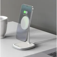 Бездротовий зарядний пристрій Baseus Swan Magnetic з функцією MagSafe і Qi 15W Білий
