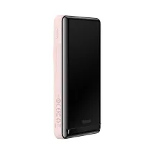 УМБ Baseus Magnetic Bracket 3in1 10000mAh 20W 3A QC3.0+PD3.0 з Бездротовою зарядкою Qi 15W Рожевий