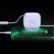 Кабель Baseus Traction Series Retractable 3-in-1 Fast Charging Data Cable Type-C to Lightning+Type-C+MicroUSB 100W 1.7m Фіолетовий