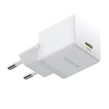 Сетевое зарядное устройство Baseus Palm Fast Charger 1C PD3.0 20W Type-C 3A + Кабель Type-C to Type-C 60W 20V/3A 1м Белый