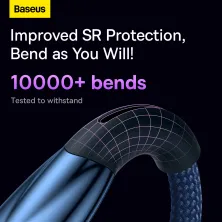 Кабель Baseus Glimmer Series Fast Charging Data Cable Type-C to Type-C 100W 20V 5A 2m Синій