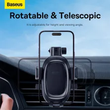 Автодержатель для телефона Baseus UltraControl Pro Series Clamp-Type Car Holder Set на торпедо и в воздуховод Черный