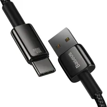 Кабель Baseus Tungsten Gold Fast Charging Data Cable USB to Type-C 100W 20V 5A 1m Черный