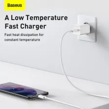 Сетевое зарядное устройство Baseus Super Si Quick Charger 1C QC3.0+PD3.0 25W Type-C 3A Белый