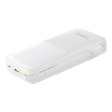 УМБ Baseus Bipow 2 with USB-C Cable 20000mAh 20W с технологией QC3.0+PD3.0 и Type-C кабелем 20W Белый