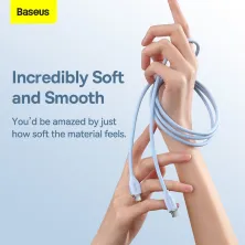 Кабель Baseus Jelly Liquid Silica Gel Fast Charging Data Cable Type-C to Type-C 100W 20V 5A 1.2m Синій
