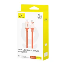 Кабель Baseus 0℃ Series Fast Charging Data Cable Type-C to Lightning PD 20W 1m Помаранчевий