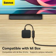 USB Перехідник Baseus Lite Series Ethernet 1000 Mbps Type-C to RJ45 Чорний