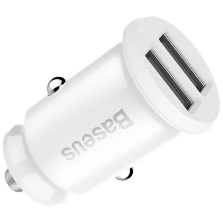 Автомобільний зарядний пристрій Baseus Grain 2USB 3.1A Білий