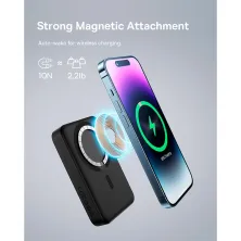УМБ Baseus Magnetic Mini Wireless Fast Charge 2in1 10000mAh 30W 3A QC3.0+PD3.0 с Беспроводной зарядкой Qi 15W Черный
