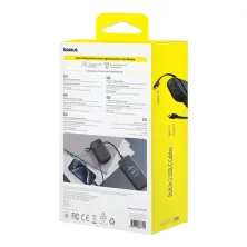 УМБ Baseus Qpow2 Dual-Cable 10000mAh 30W з технологією QC3.0+PD3.0 и 2*Type-C 30W кабелем Чорний