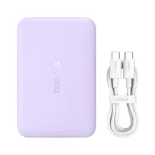 УМБ Baseus EnerFill FM11 Ultra-Mini Magnetic 2in1 10000mAh 22.5W 3A QC3.0+PD3.0 з Бездротовою зарядкою Qi 15W Фіолетовий