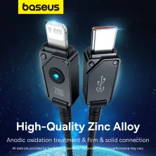 Кабель Baseus Unbreakable Series Fast Charging Data Cable Type-C to Lightning PD 20W 2m Чорний