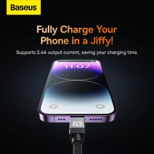 Кабель Baseus CoolPlay Series Fast Charging Cable USB to Lightning 2.4A 2m Чорний