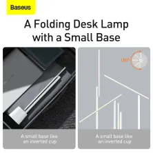 Настільна лампа Baseus LED Smart Eye Reading Desk Lamp із вбудованим акумулятором 2200 mAh Білий