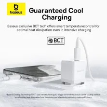 Мережевий зарядний пристрій Baseus Palm Fast Charger QC3.0+PD3.0 30W USB+Type-C 3A Білий