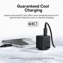 Мережевий зарядний пристрій Baseus Palm Fast Charger QC3.0+PD3.0 20W USB+Type-C 3A Чорний