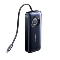 УМБ Baseus EnerCore CR11 with Retractable Cable 20000mAh 67W и Type-C выдвижным кабелем 67W Черный