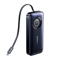 УМБ Baseus EnerCore CR11 with Retractable Cable 20000mAh 67W и Type-C выдвижным кабелем 67W Черный