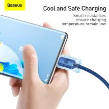 Кабель Baseus Crystal Shine Series Fast Charging Data Cable USB to Type-C 100W 20V 5A 1.2m Синій