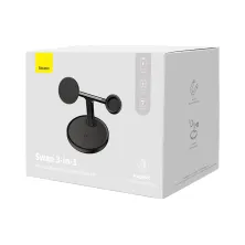Беспроводное зарядное устройство Baseus Swan 3in1 Magnetic с функцией MagSafe и Qi 20W Черный
