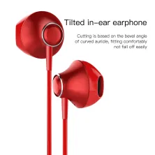 Наушники Baseus Encok H06 lateral in-ear Wire Earphone Червоний