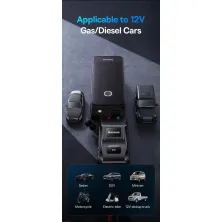 Пускозарядное устройство Бустер Baseus Super Energy Alpha Series Jump Starter 3in1 12V 6000mAh 600A с функцией Павербанка и LED фонарика Черный