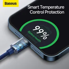 Кабель Baseus Crystal Shine Series Fast Charging Data Cable Type-C to Lightning PD 20W 1.2m Синій