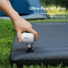 Портативний аккумуляторный насос Baseus PocketGo Portable Air Pump 1600mAh с фонариком Белый