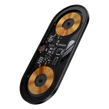 Бездротовий зарядний пристрій Baseus Digital LED Display 2in1 Wireless Charger з технологією Qi 20W Чорний