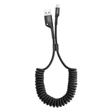Кабель Baseus Fish Eye Spring Data Cable USB to Lightning 2A 1m Чорний